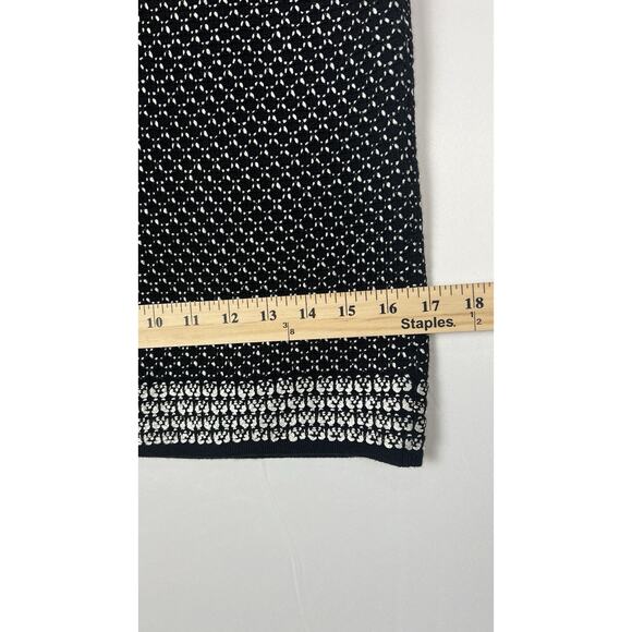 St. John Wool Knit Black White Pencil Skirt Geometric Pattern Career Classic Sz - Picture 10 of 10